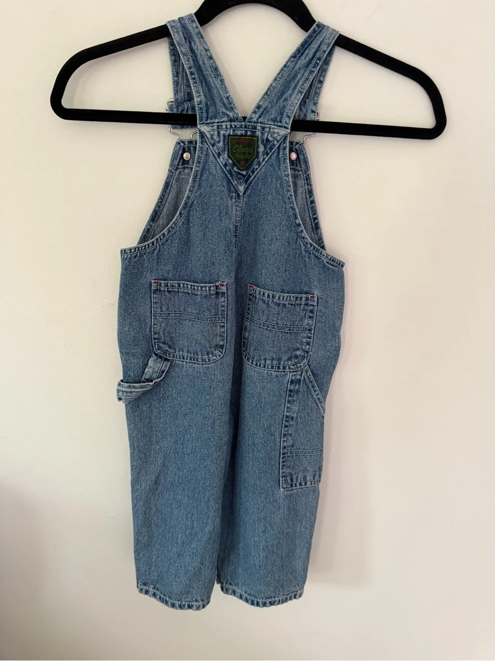 GAP Denim Overalls in Light Blue Wash vintage 18-24